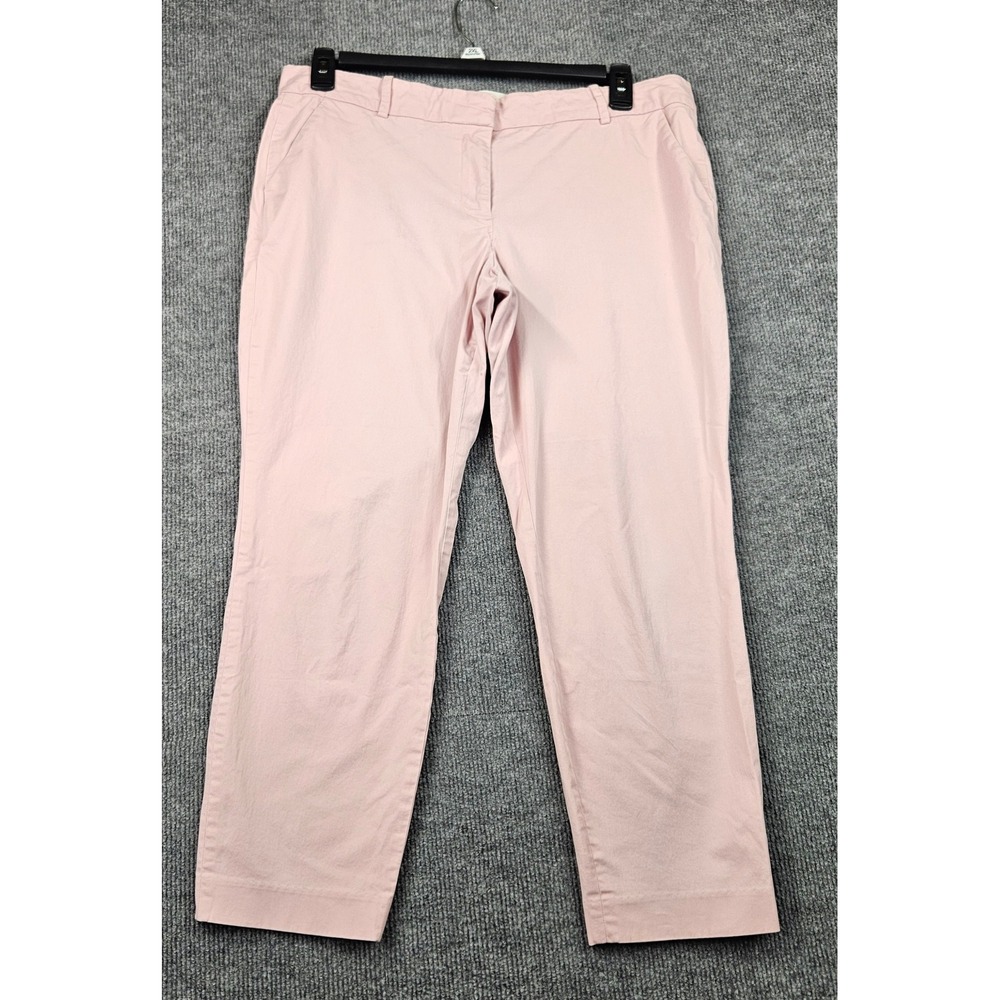 J.Crew Cafe Capri Pants Womens 12 Pink Slim Leg Cropped Chino Trousers Pastel